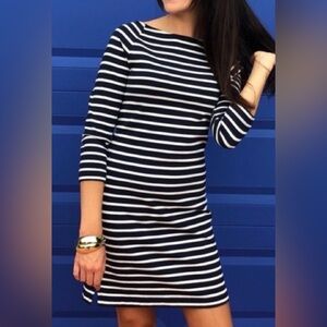 Gap Navy White Stripe 3/4 sleeve Sz XS Pima Cotton Dress